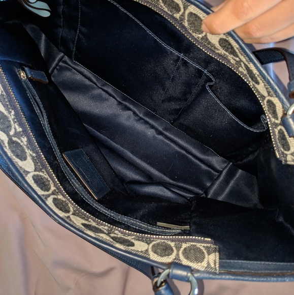 Coach Denim Blue Signature Tote - Picture 4 of 5